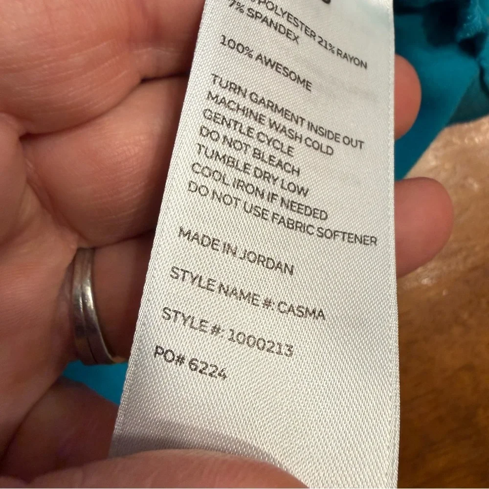 Figs Casma 3 pocket Teal blue V-Neck Scrub Top size xxl PO# 6224 - Picture 7 of 9